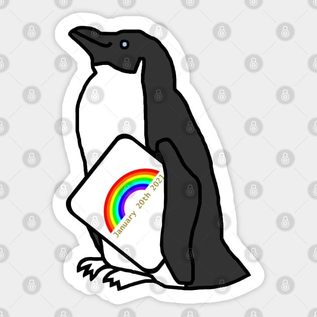 Inauguration Day Penguin Sticker by ellenhenryart